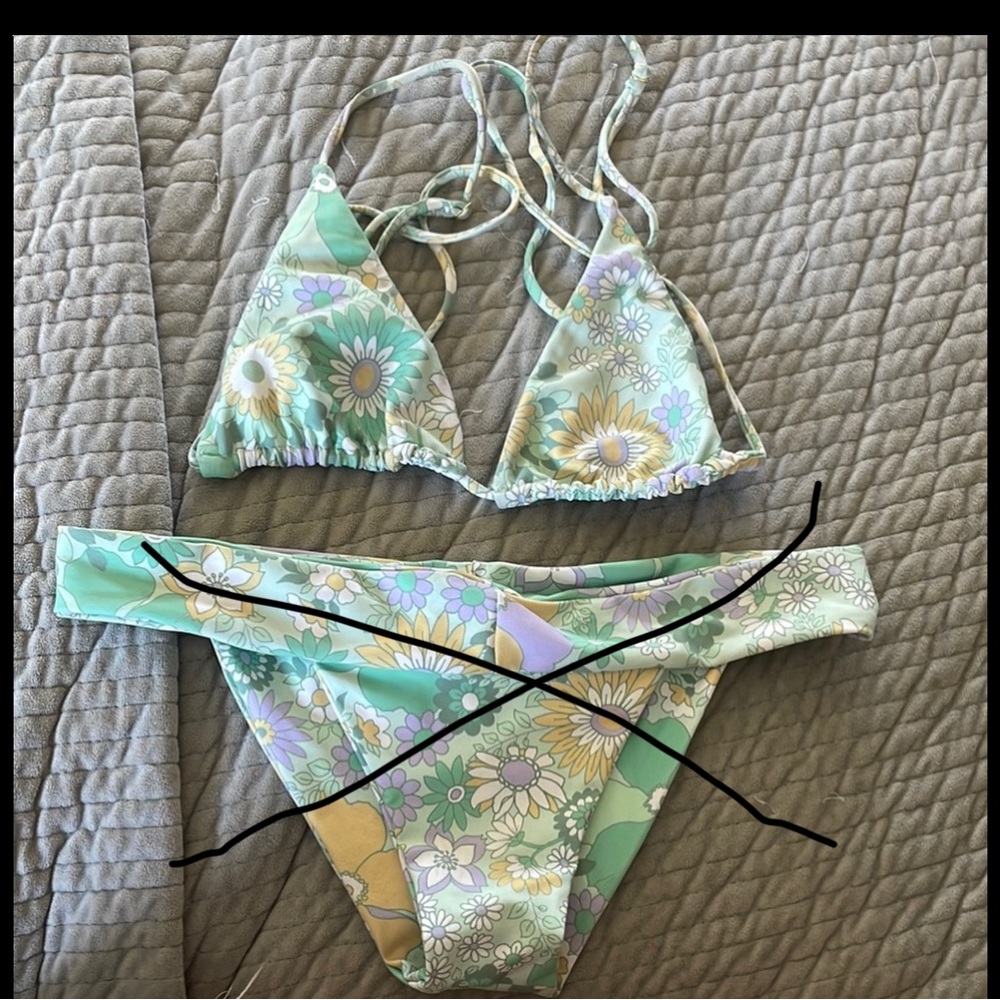 Skatie Floral Bikini Top Only